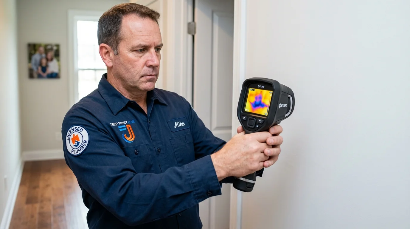 Thermal imaging leak detection by Johns Plumbing LLC in Hertford